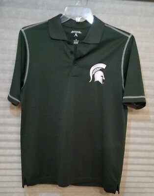 Antigua Michigan State Spartans Polo Shirt Golf Size M Medium Men's Golf Active - Image 1 of 4