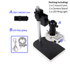Hdmi Microscope Camera Set Hd 13Mp 60F/S Vga 130X C Mount Lens 56 Led Ring Lamp