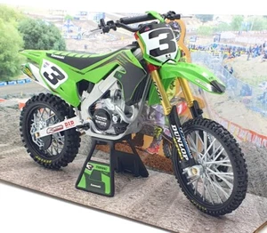 NewRay 1/6 Scale Diecast 49663 - Kawasaki KX450 Motorbike Eli Tomac #3 - Green - Picture 1 of 5