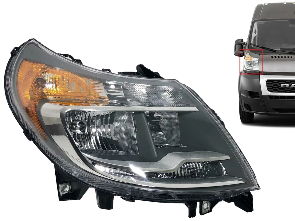 Fits 2014-2021 Ram Promaster Headlight Lamp Front Right Side Local Pickup - Imagem 1 de 4