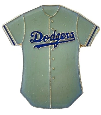 Los Angeles Dodgers 1985 Vintage Peter David MLB Baseball Gray Jersey Away Pin - Image 1 of 4