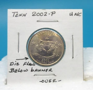 ERROR Die Flaws & Crack 2002-P Tennesse State QUARTER 25 cents COIN - Picture 1 of 4