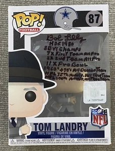 Funko Pop firmado por Bob Lilly DALLAS COWBOYS Tom Landry's ¡primer draft pick!   JSA - Imagen 1 de 6