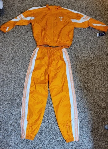 Pro Player Tennessee Volunteers Windbreaker Jacket & Pants Size Large Orange NWT Cover