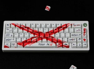 PBT EVA X White Theme Keyboard Keycaps Cherry Profile Set for MX - Picture 1 of 19