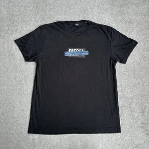 DIESEL Herren T-Shirt Kurzarm Medium Regular Classic Retro Logo 27303 Schwarz - Bild 1 von 9
