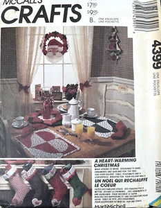 McCall's Sewing Pattern 4399 Vintage Christmas Tree Ornaments Apron UNCUT - Picture 1 of 2