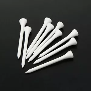 1 Pack 100 White Long Wooden Golf Tees Height 70mm Plain Pack Ready to Hang New - Picture 1 of 8