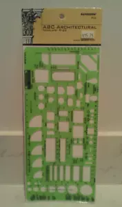 Rapidesign ABC Architectural R-22 Template 1/4" Scale White Replacement Tool - Picture 1 of 2