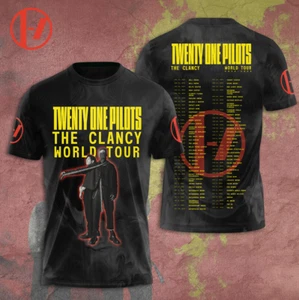 Twenty One Pilots The Clancy World Tour 2024-2025 3D T-Shirt - Picture 1 of 4