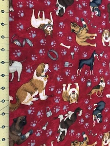 Dogs Debbie Mumm Flannel fabric 26” X 43”#968 - Picture 1 of 1