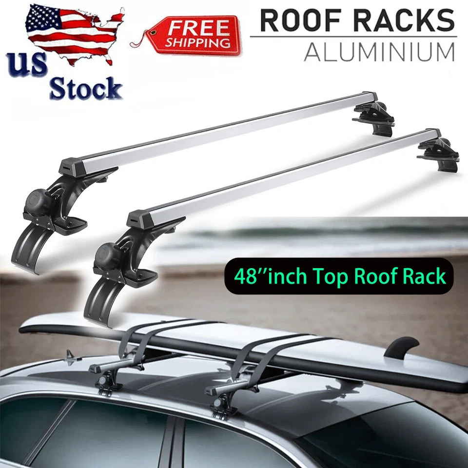 48" Car Top Roof Rack Cross Bar Cargo Luggage Carrier w/ Lock For Toyota Prius Foto 1 de 4