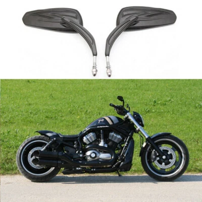 Espejos retrovisores negros para motocicleta Harley Davidson Street Glide Road Glide EE. UU. Foto 1 de 4