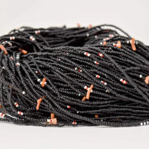 Baule Tamba Black Seed Bead And Faux Pink Coral Necklace - Picture 1 of 8
