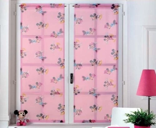 Disney Mickey Mouse 2 piezas cortinas enrollables listas para usar cada una L170Cm/B56Cm rosa Foto 1 de 1