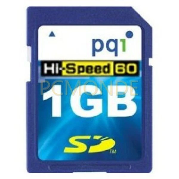 PQI 1 GB 60X Hi-Speed Secure Digital SD Memory Card (AE21-1030-0121) - Image 1 of 1