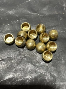 1/2INCH SOLID BRASS BALL 1/8-27 IPS UNFINISHED BRASS LOT OF 12 PCS - Picture 1 of 5