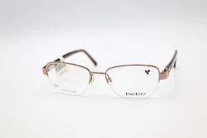 BEBE TOUGH COOKIE BB5127 708 Rose Gold 51-17-140 Half Rim Frames Flex Hinges M74 - Imagen 1 de 12