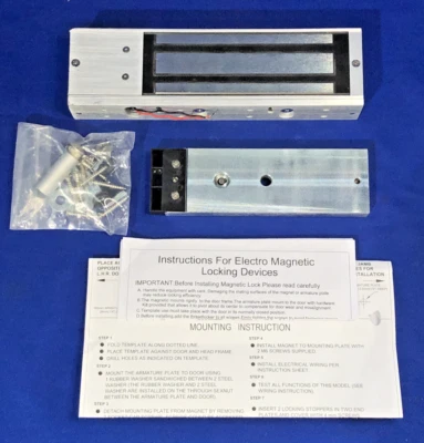 Model ML01H Magnetic Door Lock 12/24V 1,200lbs Holding Force   ✅  TESTED  ✅ - Image 1 of 4
