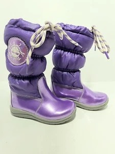 Timberland Girls Size 6.5 Purple Waterproof Puffy Winter Insulated Boots New - Picture 1 of 7