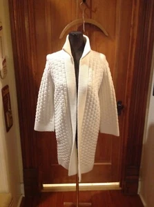 Vintage Womens Off White Sweater Jacket by Sweater Bee by Banff - Picture 1 of 3