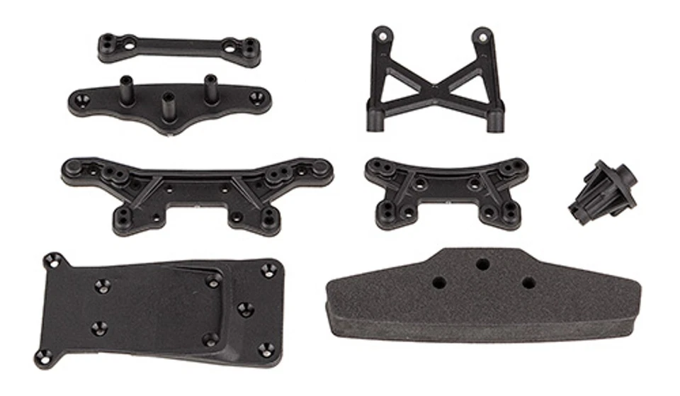 Associated 21573 Shock Towers, Bumper & Skid Plate Set for Reflex 14R - Image 1 of 1