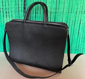 Voi Damen Schultertasche Büro schwarz Leder Pad Laptop - Bild 1 von 13