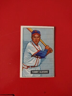 1951 Bowman #301 Tommy Glaviano RC St Louis Cardinals NO CREASES Ex - Image 1 of 3