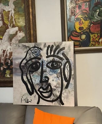 PETER KEIL - PINTURA CONTEMPORÁNEA SOBRE LIENZO - Flores abstractas - 30”x30” Foto 1 de 4