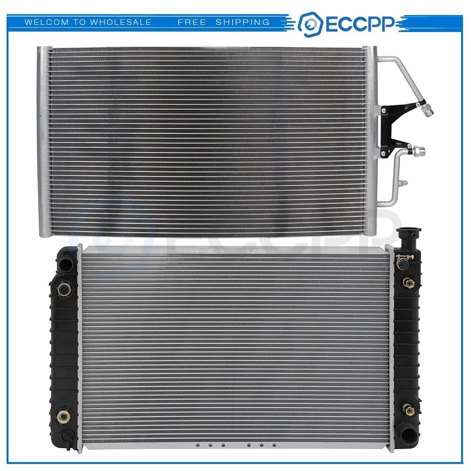 Radiator & Condenser Cooling Kit For 1996-1998 Chevrolet K1500 1998 GMC K2500 - Image 1 of 4