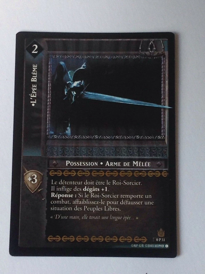 Lotr TCG CCG : Promo 0P31 the pale blade - French edition countdown collectiond - Image 1 of 1