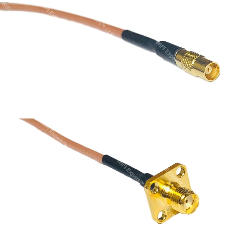 RG316 MCX FEMALE to SMA FEMALE FLANGE RF Cable Rapid-SHIP LOT - Image 1 of 1
