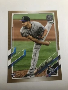 2021 Topps Series 1 Gold Parallel Ryan Casteallani Rockies RC 177 /2021 - Picture 1 of 1
