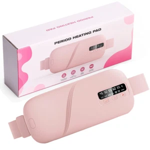 Women Period Heating Pad Electric Pain Relief Belt 5 Heat Levels 4 Massage Modes - Picture 1 of 18