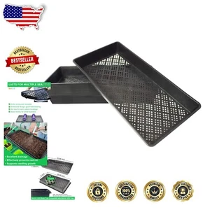 Bandejas de malla duraderas 1020 para microgreens - Paquete de 12 macetas para plántulas, 10"" x 20"" - Imagen 1 de 8