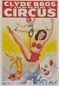 Circus Poster 13"x19" Clude Bros. Indoor Circus…Female Acrobats - Picture 1 of 1