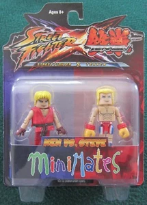 MINIMATES~TOYS-R-US SERIES 1 TRU~STREET FIGHTER X TEKKEN~KEN + STEVE~2012~NISP - Picture 1 of 2