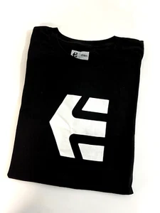 Camiseta Etnies Hombre Icono Negro/Con Logotipo Blanco Talla XL - Imagen 1 de 10
