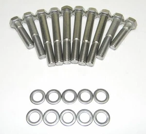 Ford FE 390 - 428 Blue Thunder Intake Manifold Bolts Stainless Steel NEW - Bild 1 von 2