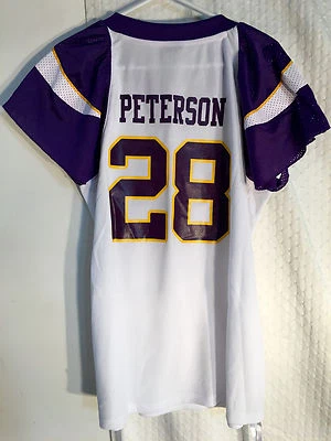 Camiseta para mujer Reebok NFL Vikings Adrian Peterson blanca coquetear talla XL Foto 1 de 2