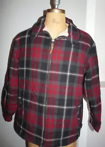 Woolrich Heritage cappotto rosso misto lana sherpa foderato fienile lavoro giacca grande - Foto 1 di 13