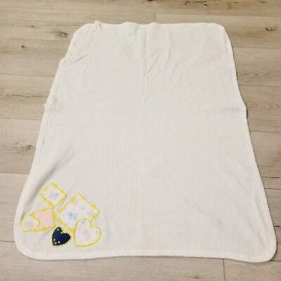 Manta Bebé Morgan De Colección Retazos Corazón y Oso de Peluche Diseño Waffle Algodón Lovey Foto 1 de 4