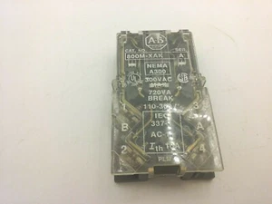 ALLEN BRADLEY 800M-XAK KONTAKTBLOCK 1 NO 1 NC MIT SCHRAUBKLEMMEN SERIE A   - Bild 1 von 3