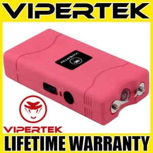 VIPERTEK Stun Gun Mini PINK VTS-880 Rechargeable LED Flashlight - Picture 1 of 7