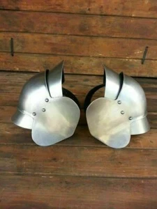 Christmas Medieval Pair of Protection Steel Elbow Cops Made from Mild steel LW10 - Picture 1 of 3
