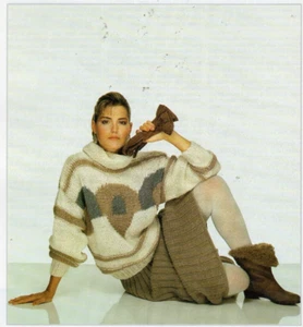 WITH-IT MOTIFS FOR A MODERN MISS SWEATER KNITTING PATTERN - Picture 1 of 1