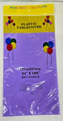 54" x 108" Tablecloth Rectangle Birthday Party color Purple Table 3 PACK - Image 1 of 2