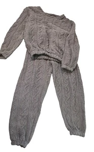 Teen Boys Girls Loungewear Plush Pajamas Set With Pants Outfits Round Neck Top - Picture 1 of 3
