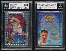 1996 Rage Radical Recruits Holofoil /2500 Steve Nash #14 BGS 8.5 Rookie RC HOF