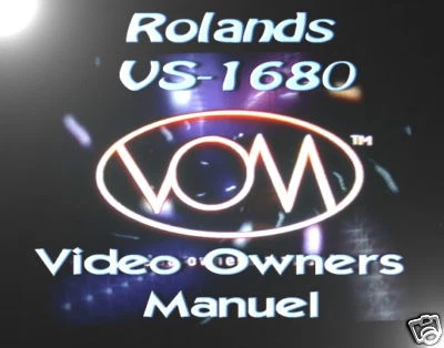 Roland VS-1680 Video Owners Manual on DVD,VERY RARE ,Awesome Learning tool !. - Image 1 of 4